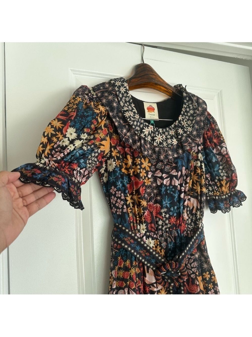 Farm Rio Black Jujus Garden Maxi Dress - Picture 3 of 10